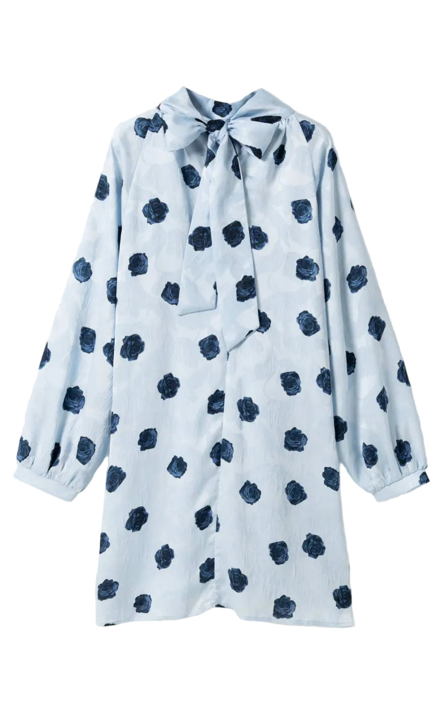 Noella Kjole - Lorenia - Delice Blue Print