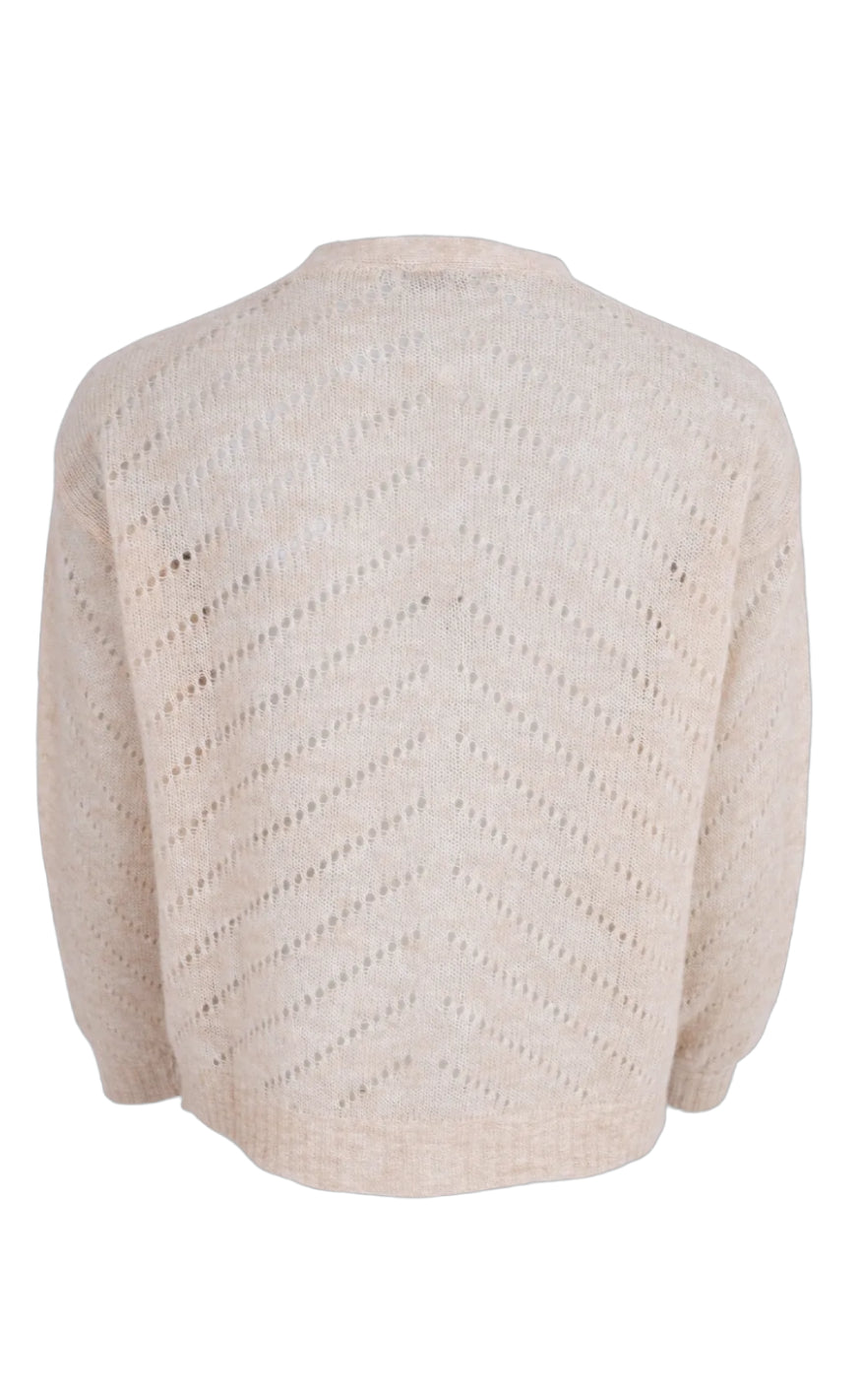 Black Colour Cardigan - Dell - Natural