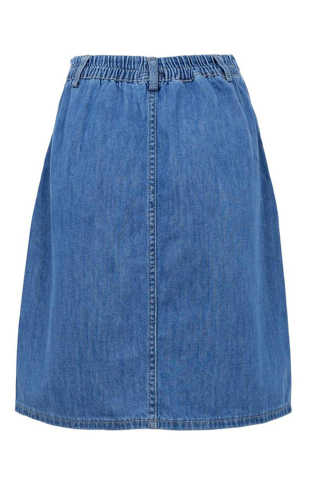 Black Colour Skjørt - Nettie - Mid Blue Wash