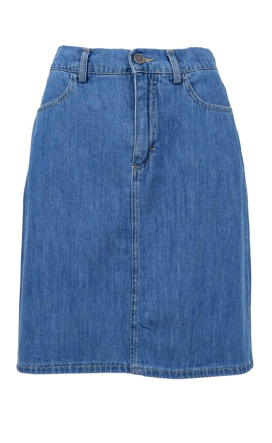 Black Colour Skjørt - Nettie - Mid Blue Wash