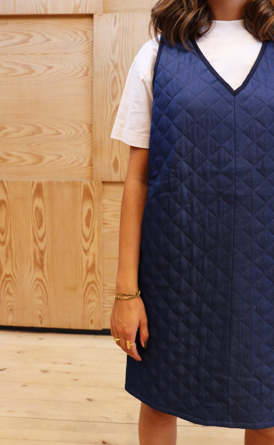 Liberte Kjole - Dibby Quilt - Blue Denim