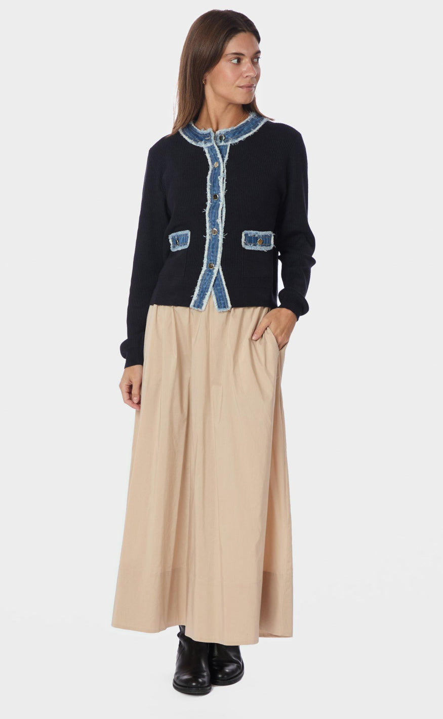 Neo Noir Cardigan - Zelma Denim - Navy