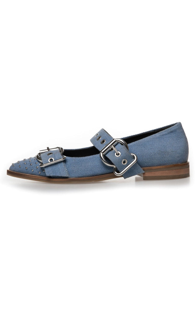 Copenhagen Shoes Ballerinaer - Future Vibes - Blue Denim