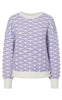 Pieces Genser - Diana - Cloud Dancer/Lavender