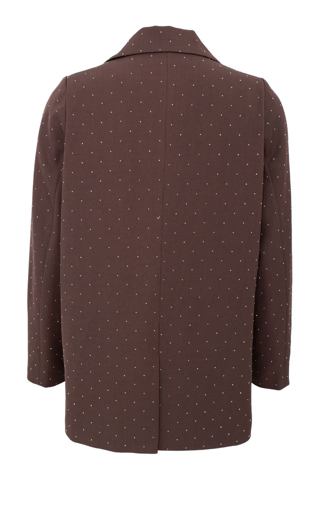 Black Colour Blazer - Diamond - Coffee