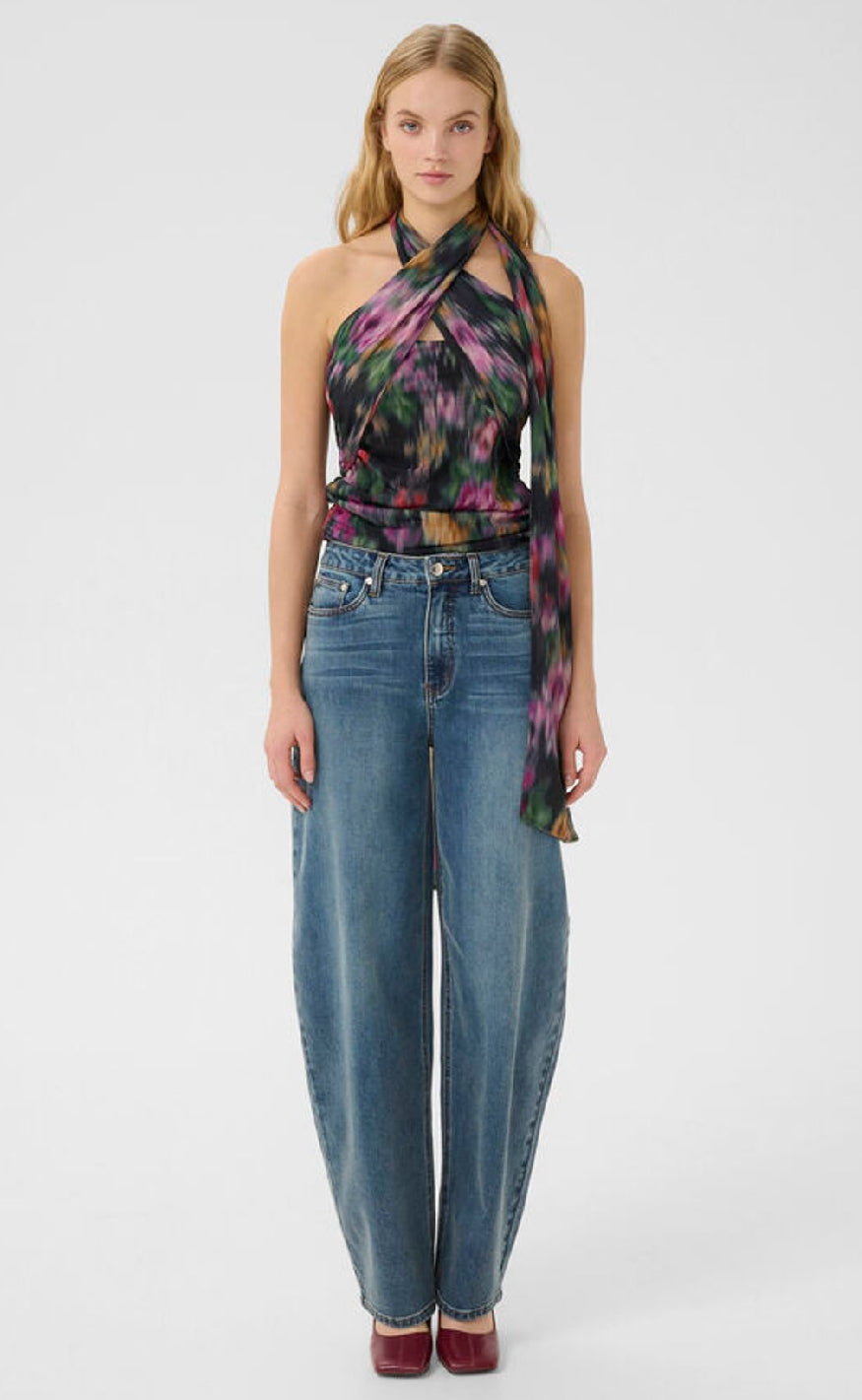 Gestuz Topp - Fadia - Red Faded Flower