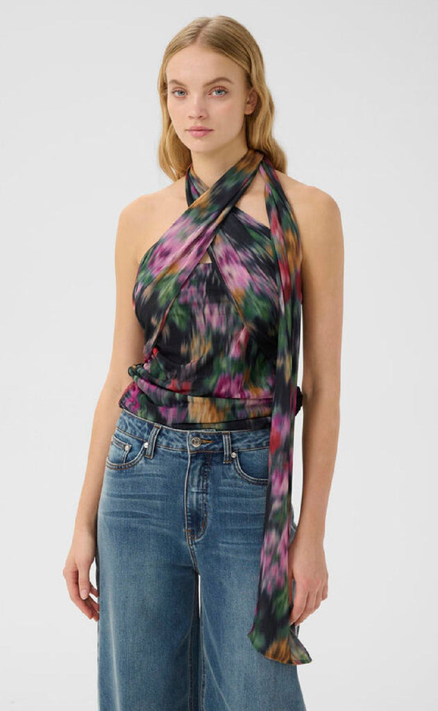 Gestuz Topp - Fadia - Red Faded Flower