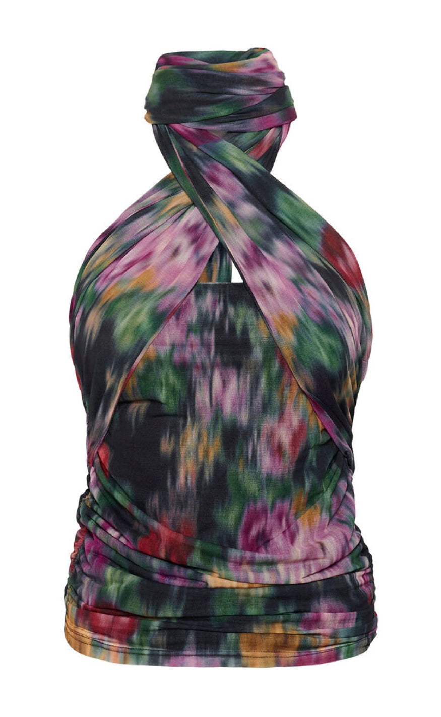 Gestuz Topp - Fadia - Red Faded Flower