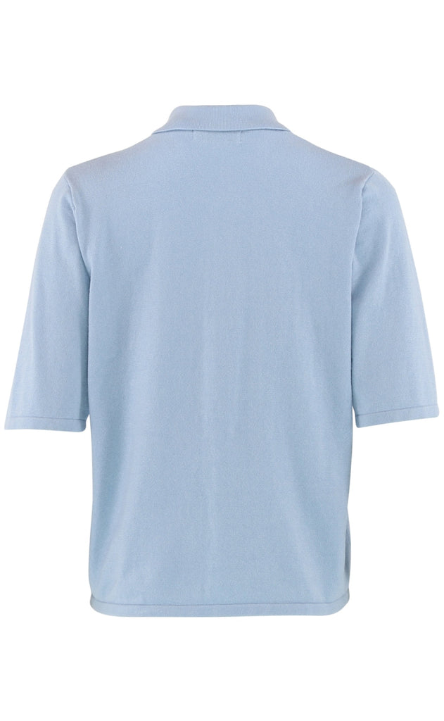 Continue Bluse - Diane Polo - Light Blue
