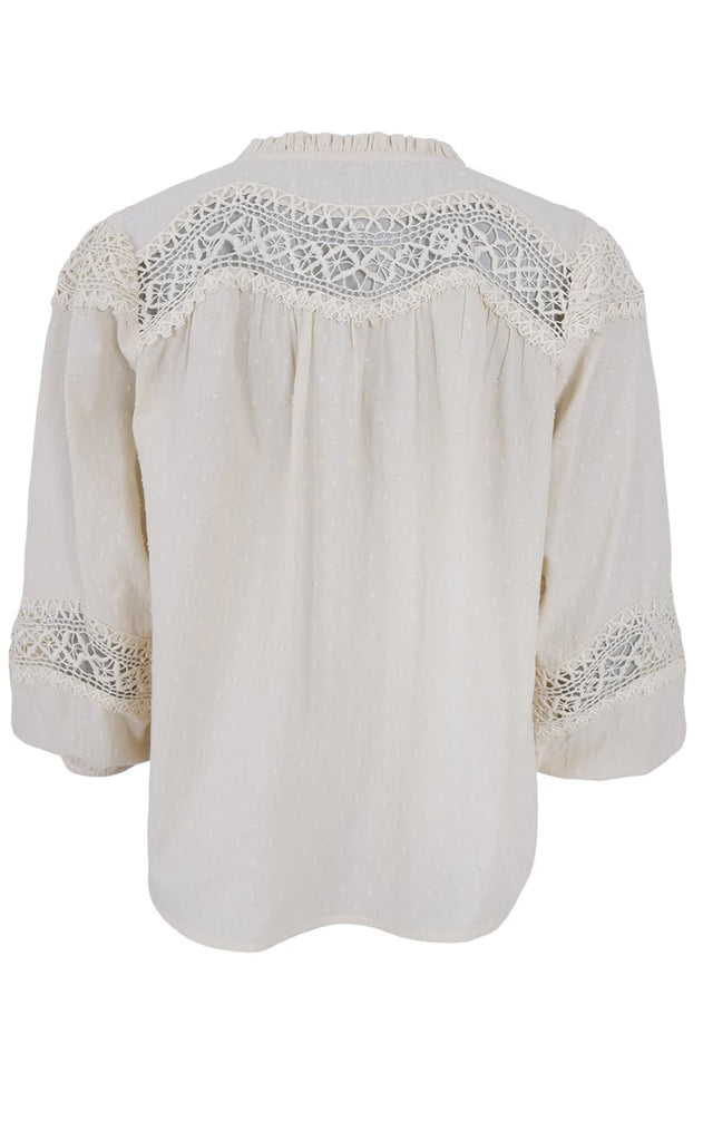 Black Colour Bluse - Dido - Creme