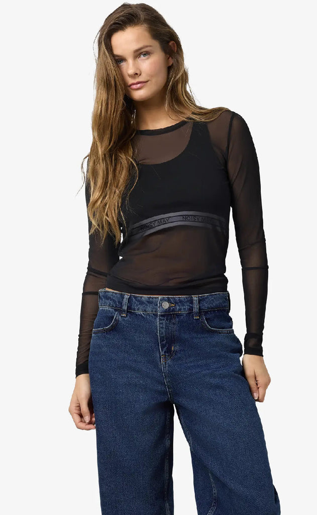Noisy May Topp - Judith L/S - Black