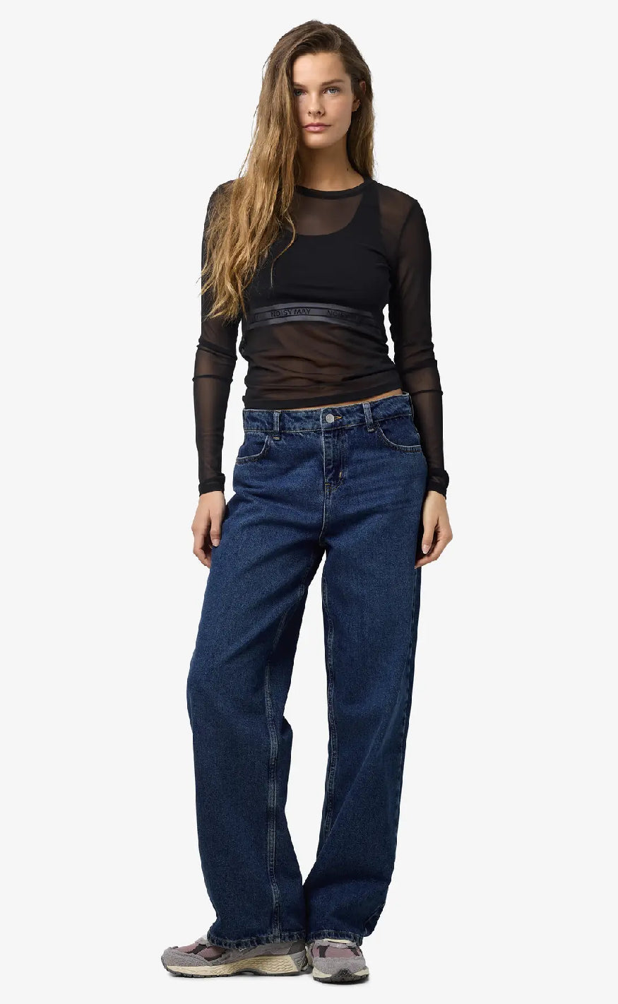 Noisy May Topp - Judith L/S - Black