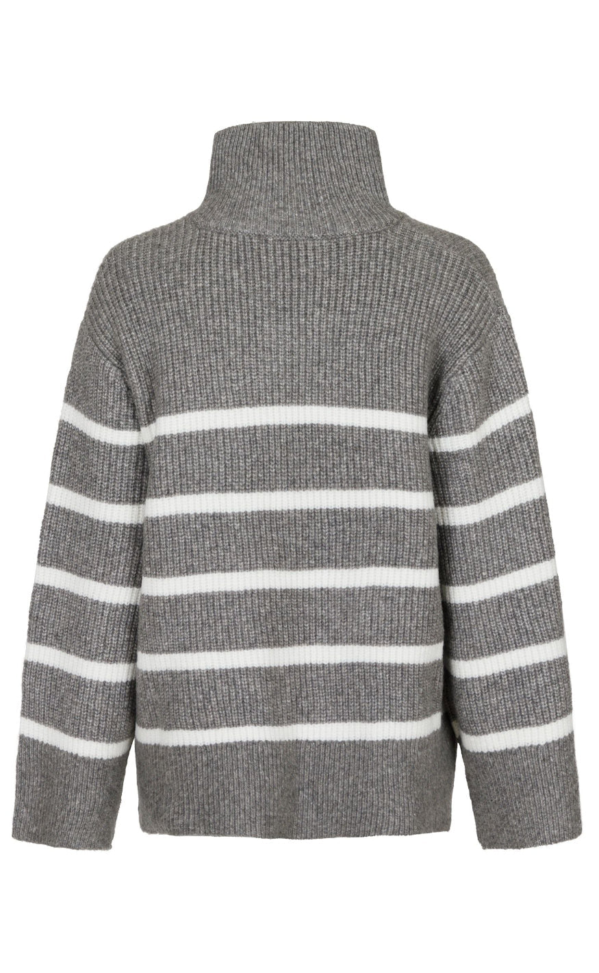 Neo Noir Genser - Nevena - Dark Grey/Off. White