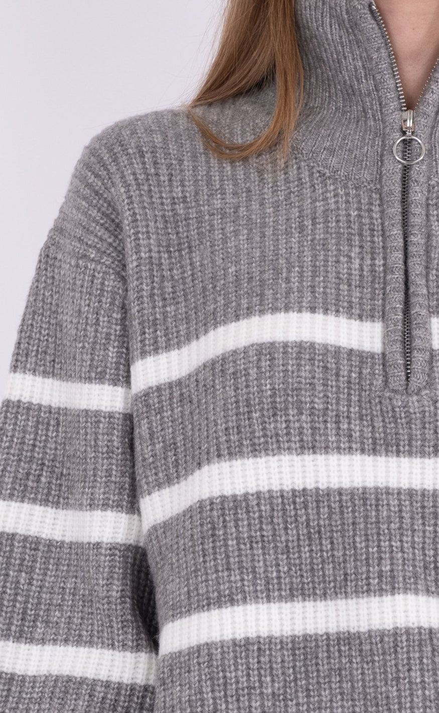Neo Noir Genser - Nevena - Dark Grey/Off. White