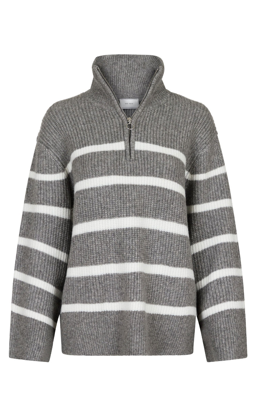 Neo Noir Genser - Nevena - Dark Grey/Off. White