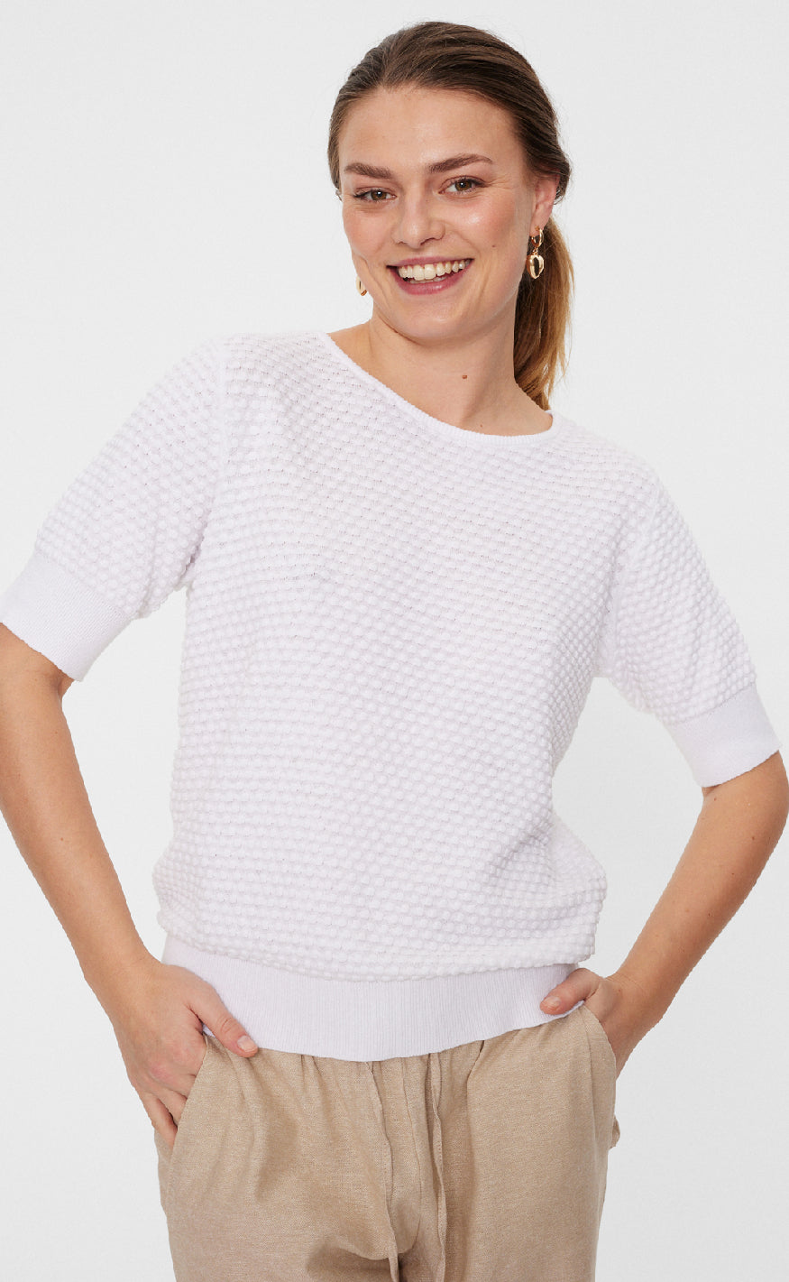 Freequent Pullover - Dodo Pu - Brilliant White
