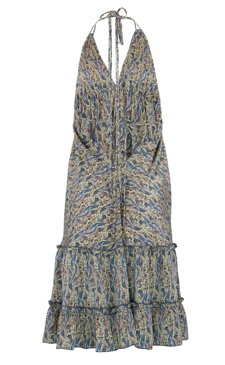 Continue Kjole - Dolly - Yellow Paisley