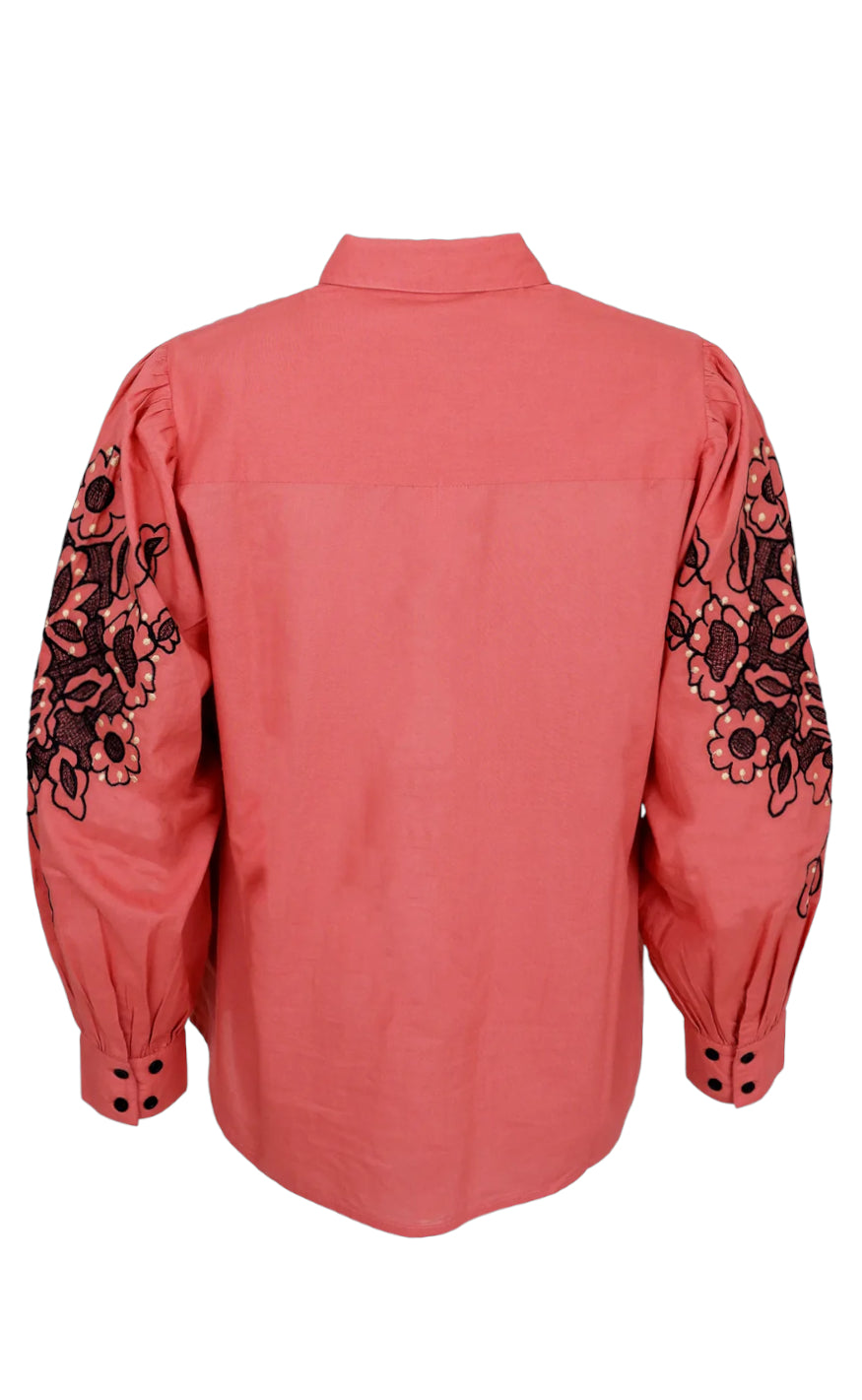 Black Colour Skjorte  - Dolly  - Marsala Rose
