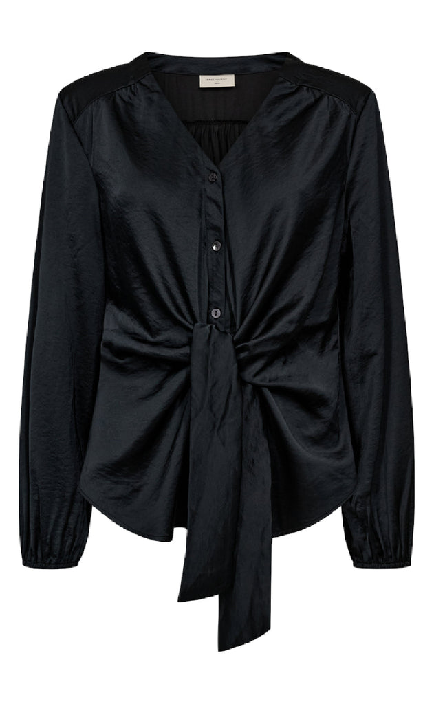 Freequent Bluse - Dove - Black