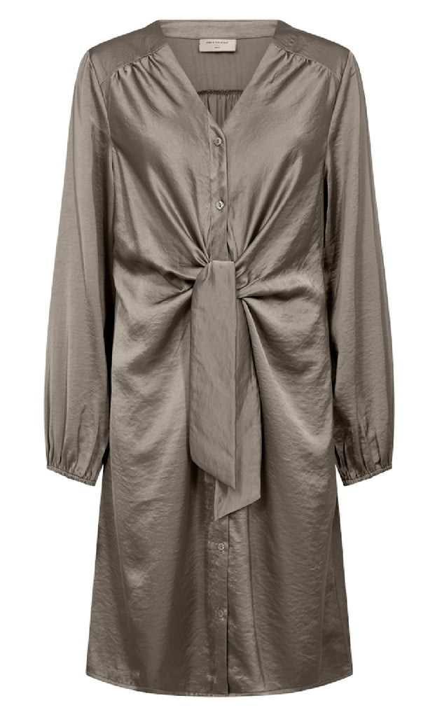 Freequent Kjole - Dove - Desert Taupe