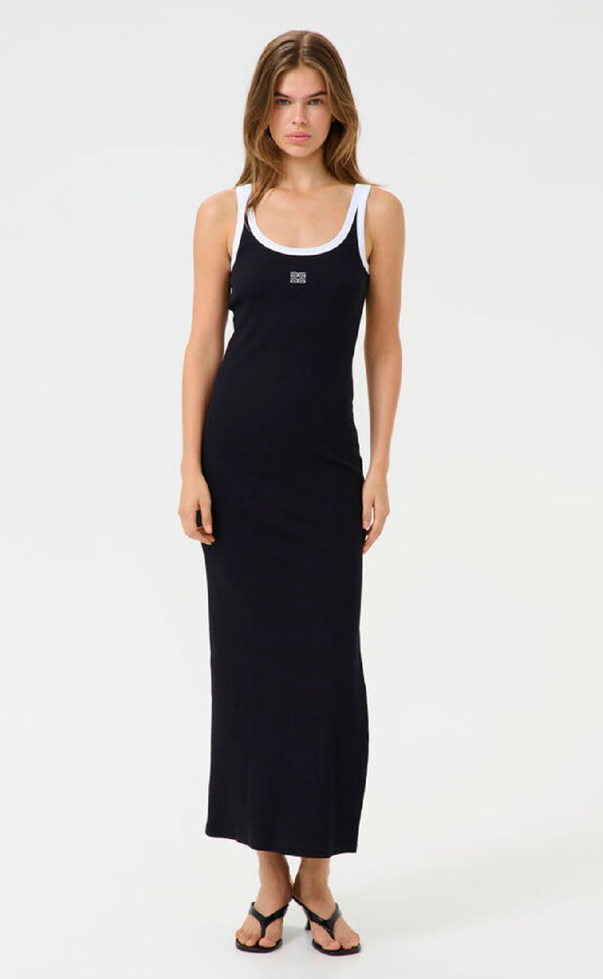 Gestuz Kjole - Drew Contrast Logo - Black