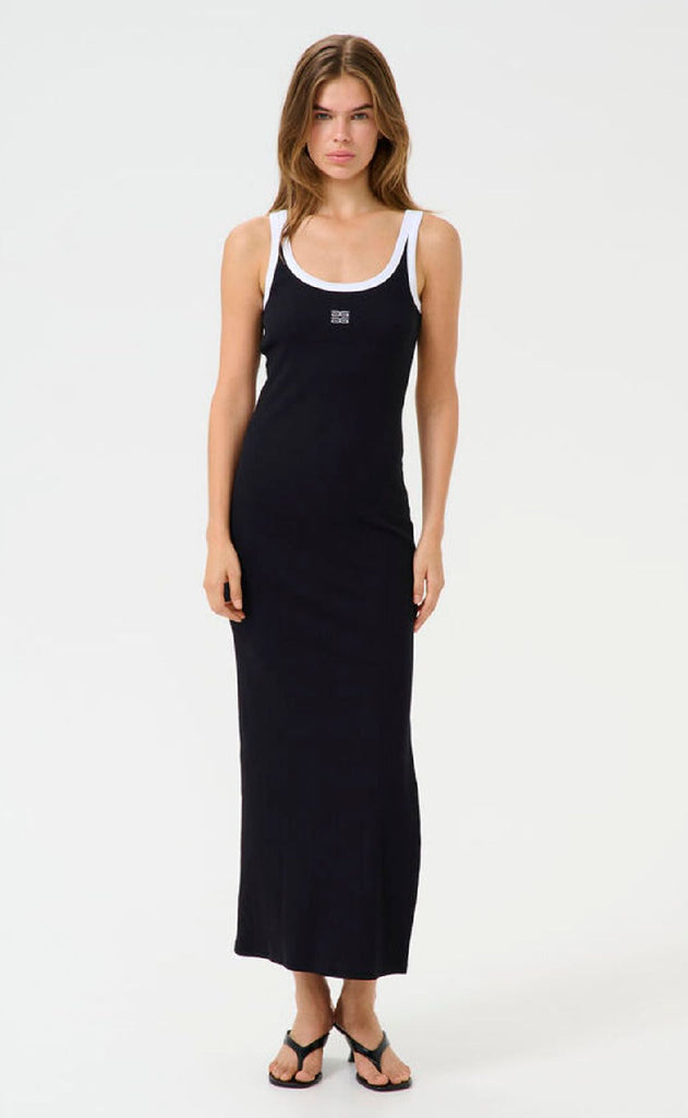 Gestuz Kjole - Drew Contrast Logo - Black