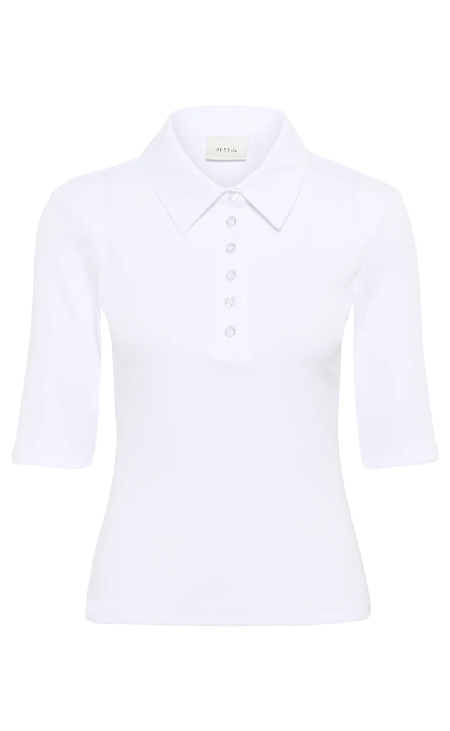 Gestuz Bluse - Drew Polo - Bright White