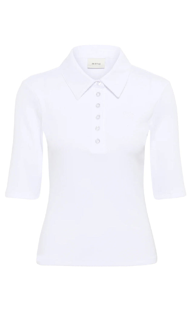 Gestuz Bluse - Drew Polo - Bright White