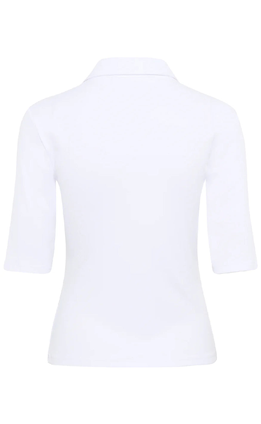 Gestuz Bluse - Drew Polo - Bright White
