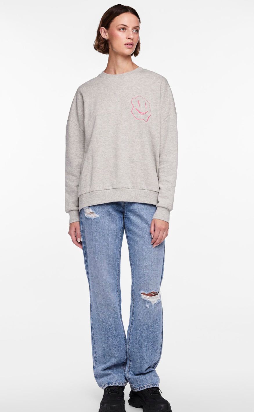 Pieces Sweater - Dyllo - Light Grey Melange