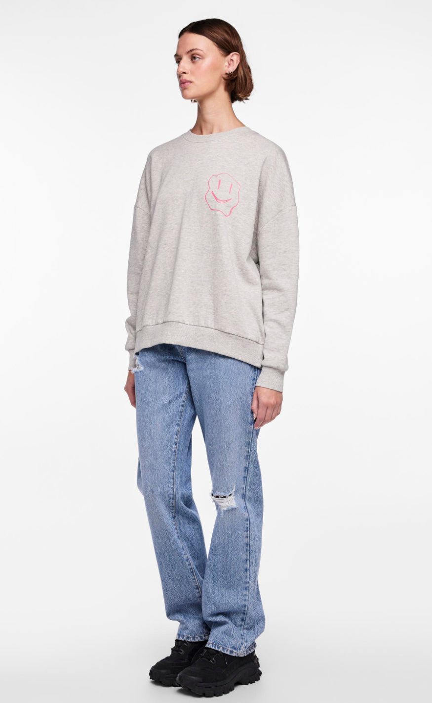 Pieces Sweater - Dyllo - Light Grey Melange