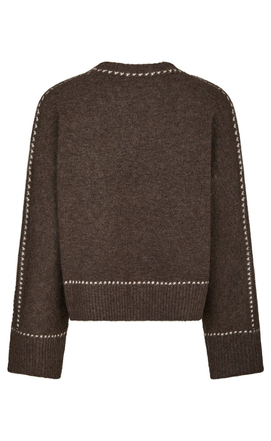 Neo Noir Bluse - Roeme - Brown Melange