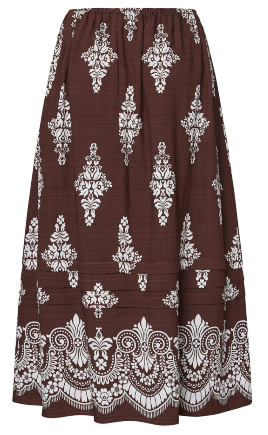Love & Divine Skjørt - Love1369 - Brown/Paisley