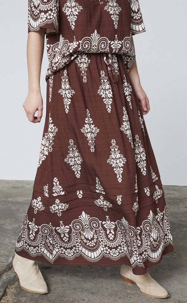 Love & Divine Skjørt - Love1369 - Brown/Paisley