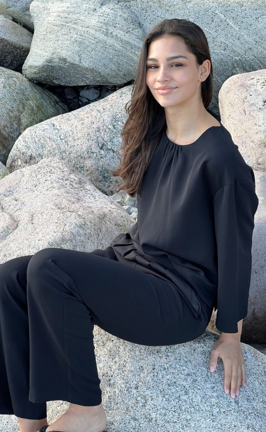 Neo Noir Bluse - Elio - Black