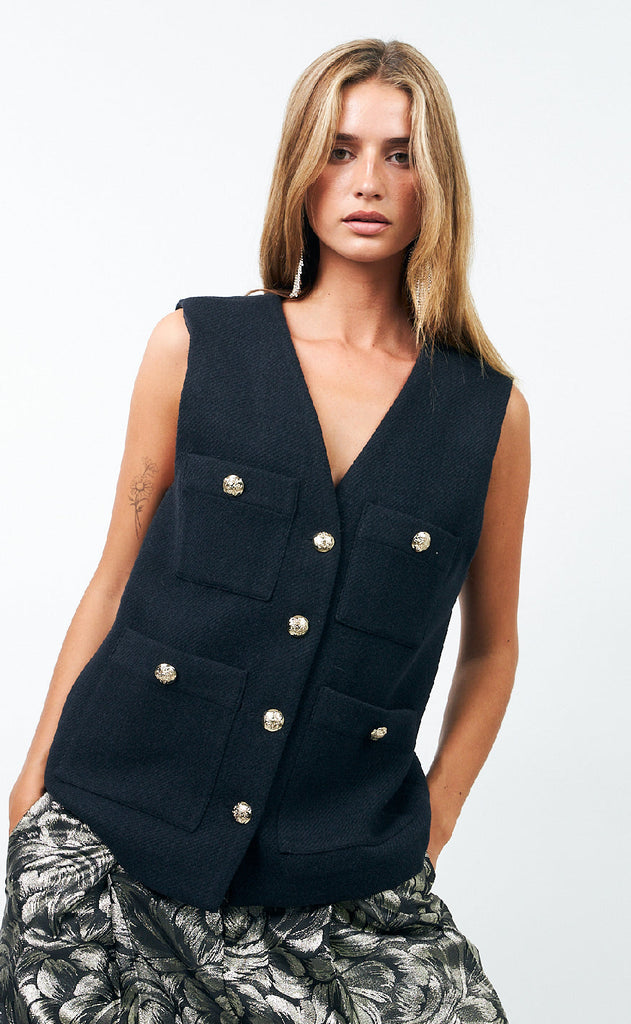Lollys Laundry Vest - Edel - Dark Navy