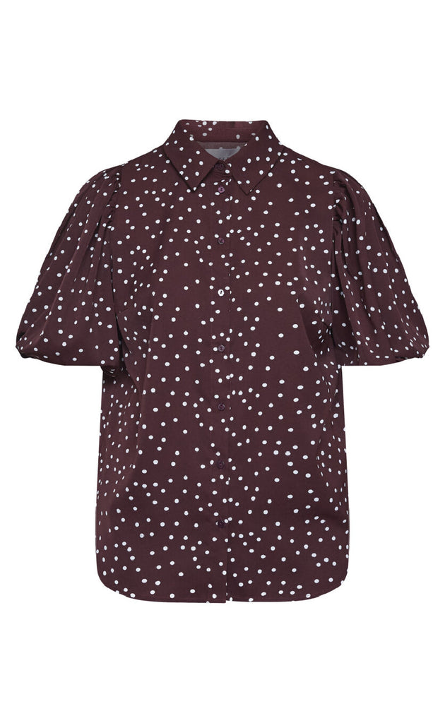 Sisters Point Bluse - Ella-SH60 - Bordeaux/Dot