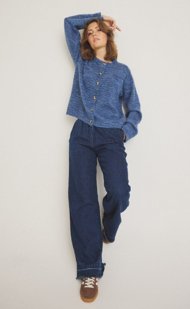 Luxzuz Cardigan - Elida - Antique Blue