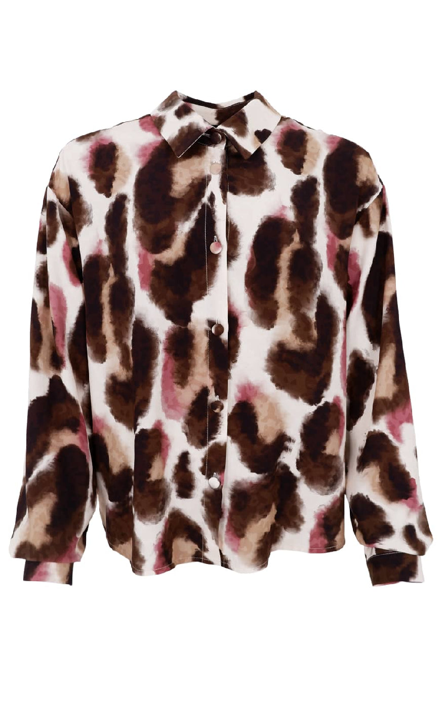 Black Colour Skjorte - Elisa - Brown/Rose
