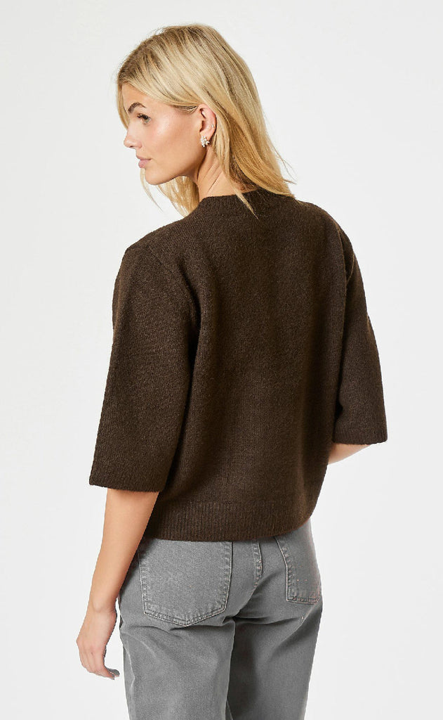 Neo Noir Cardigan - Elmira - Chocolate Brown