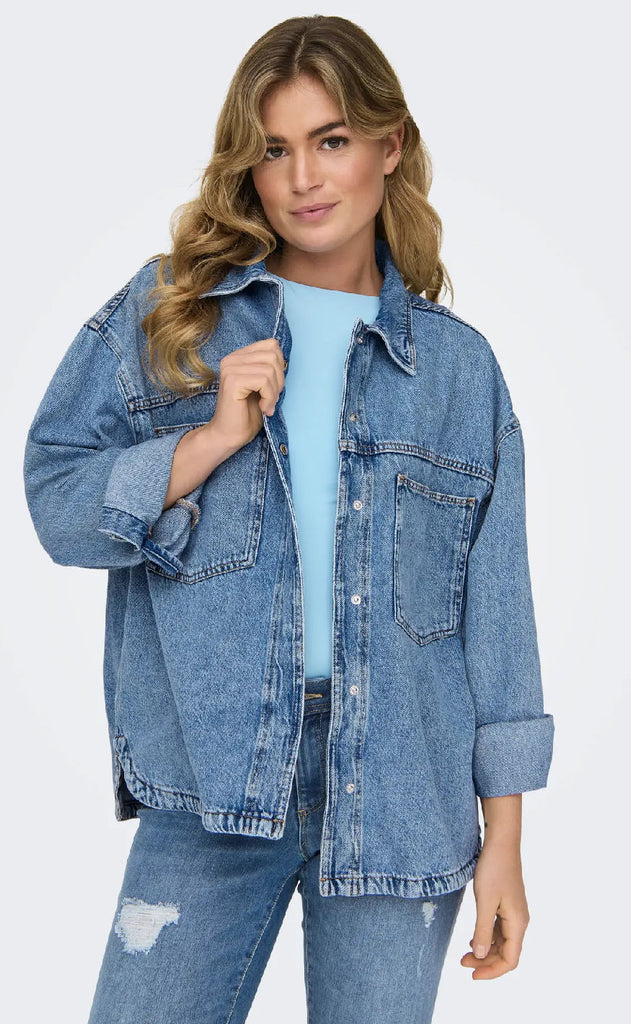 ONLY Skjorte - Emmie - Light Blue Denim