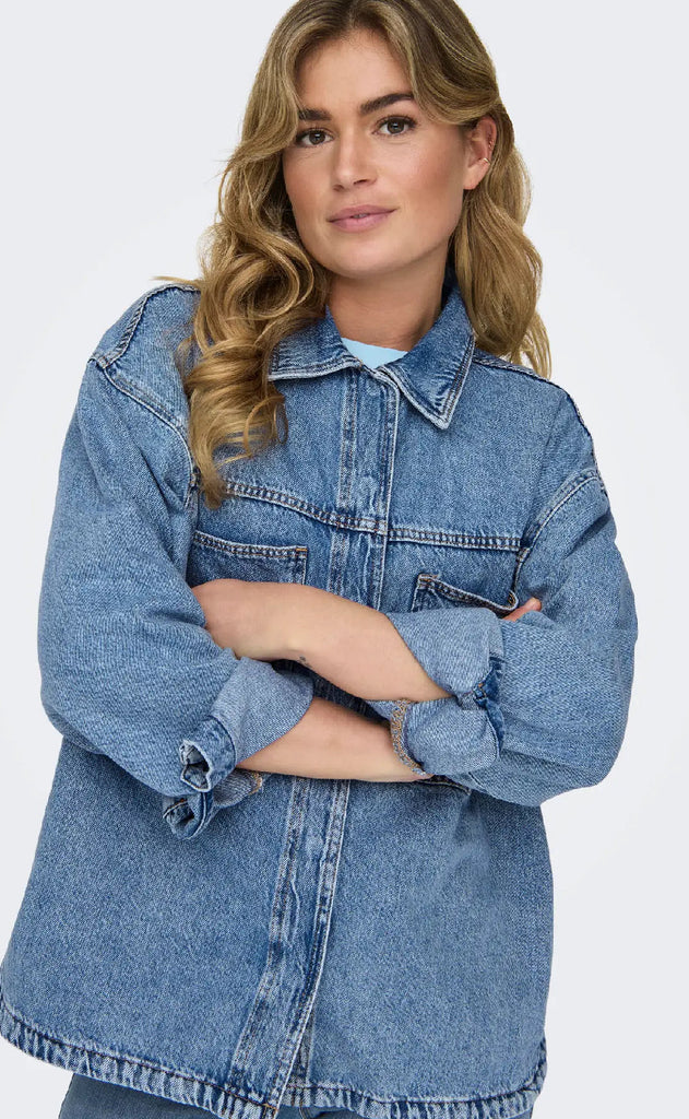 ONLY Skjorte - Emmie - Light Blue Denim