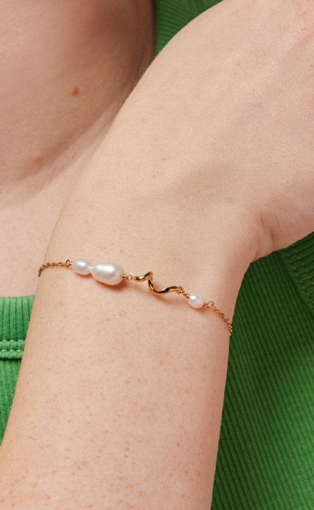ENAMEL Copenhagen Armbånd - Pearlie Twist - Pearl
