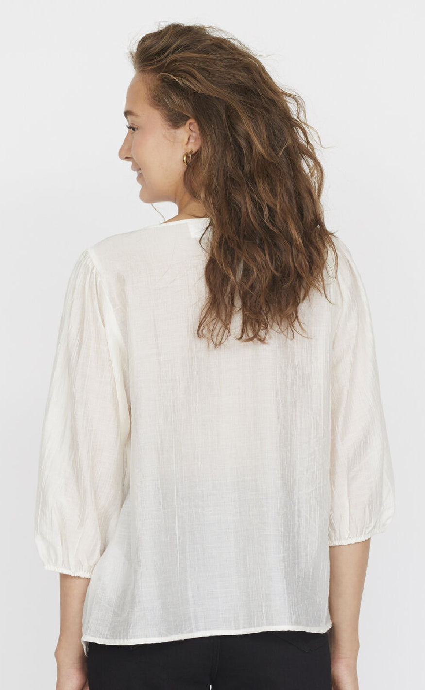 Sisters Point Bluse - Esco - Cream/Black