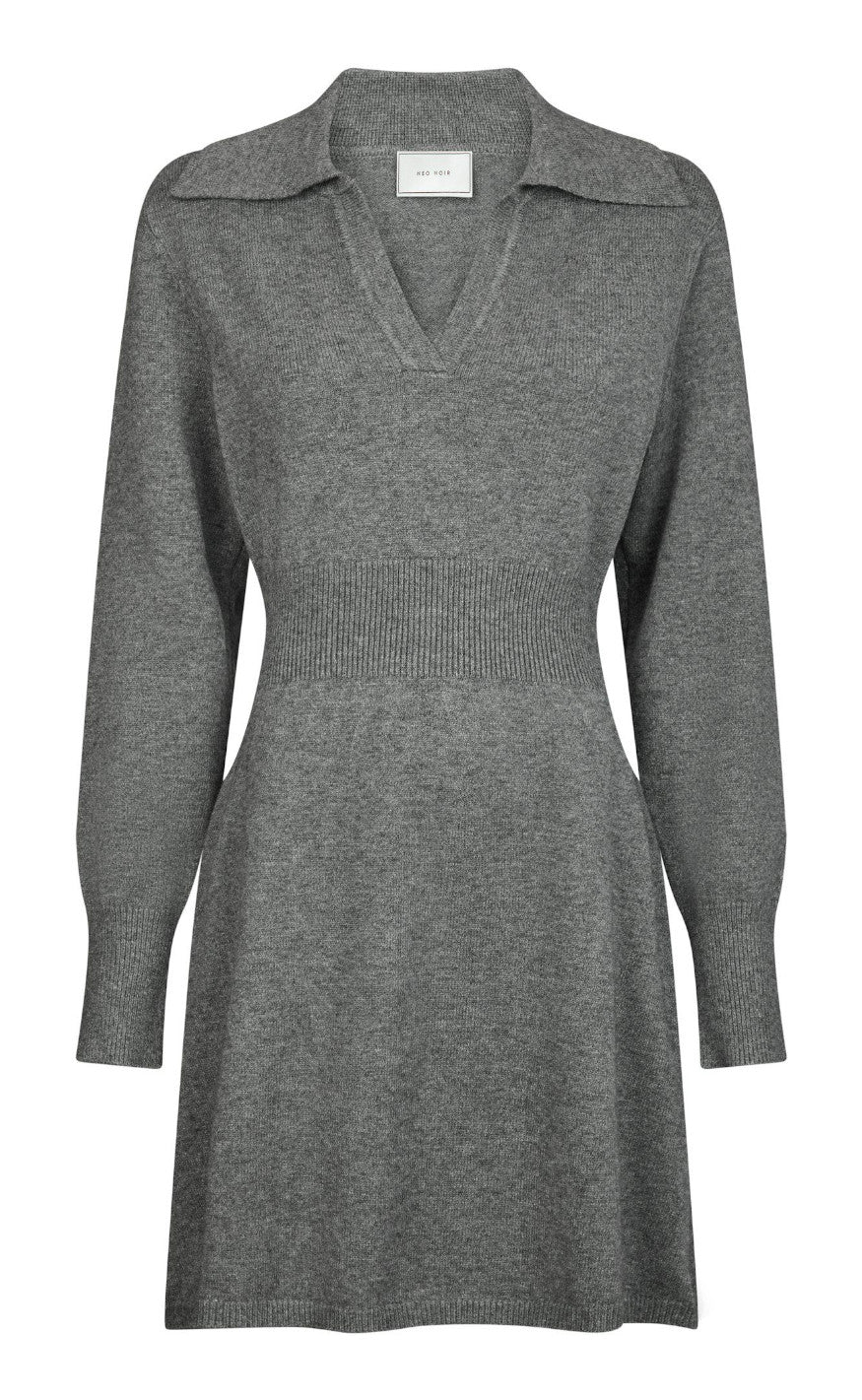Neo Noir Kjole - Melia - Dark Grey Melange