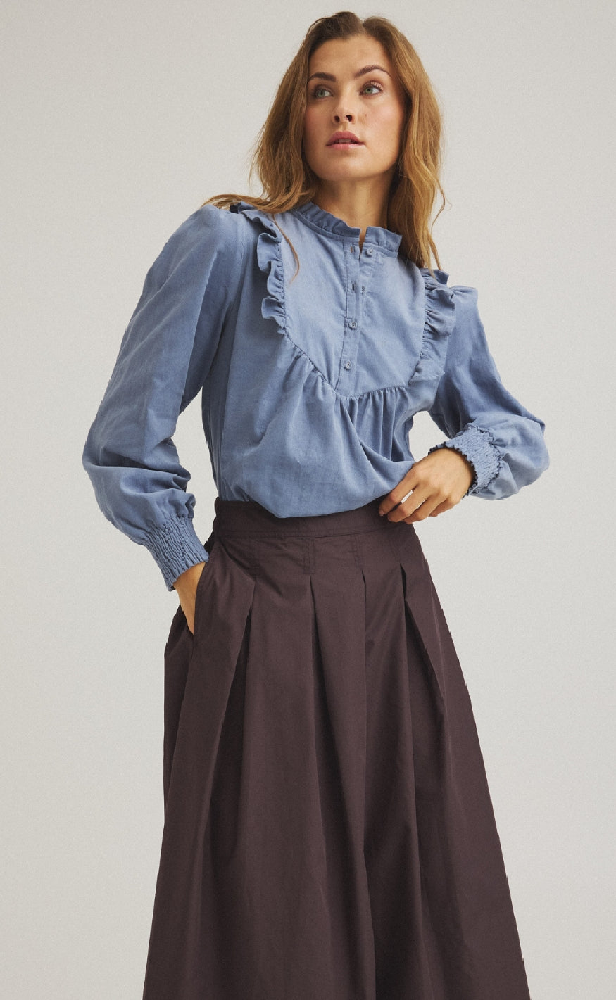 Luxzuz Bluse - Josefia - Faded Denim