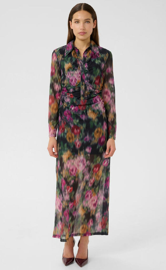 Gestuz Kjole - Fadia - Red Faded Flower