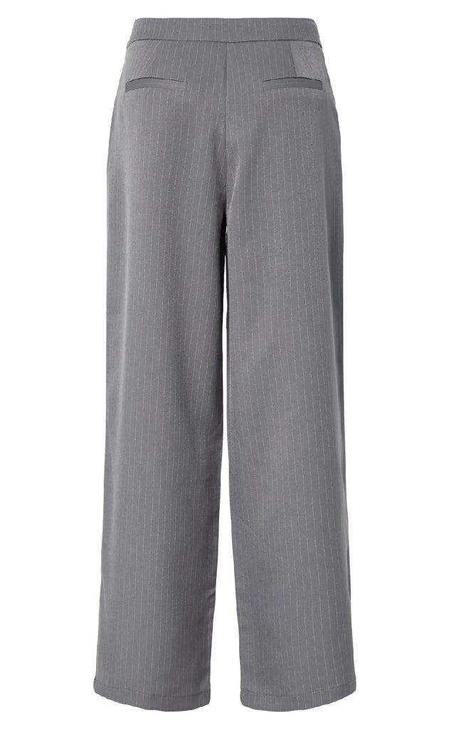 Pieces Bukser - Falka - Grey Pinstripe