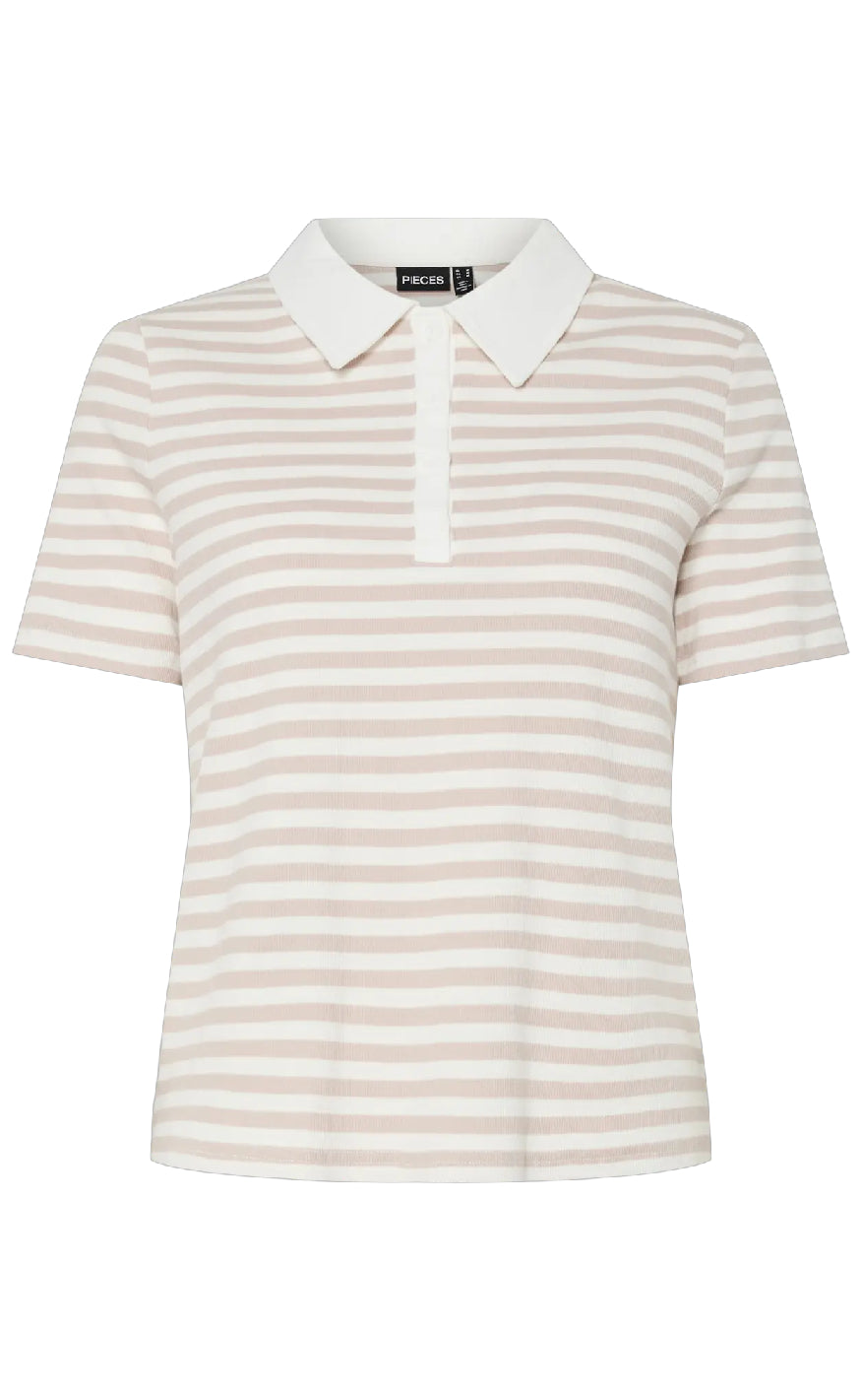 Pieces Topp - Donna - Silver Gray/Cloud Dancer