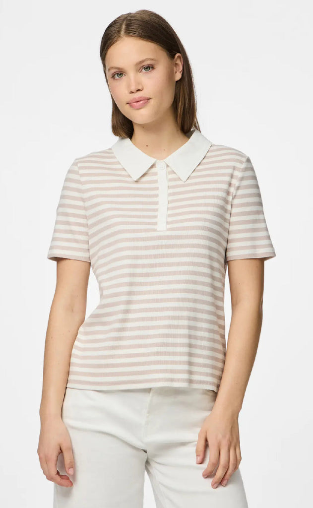 Pieces Topp - Donna - Silver Gray/Cloud Dancer